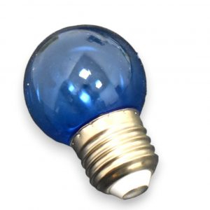 Bec  LED G45 albastru transparent E27 10 buc