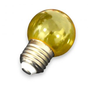 Bec  LED G45 galben transparent E27 10 buc