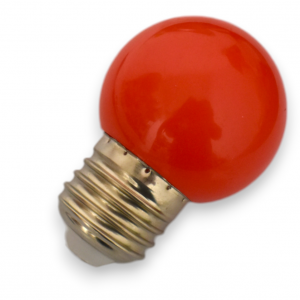 Bec  LED G45 rosu matuit E27 10 buc