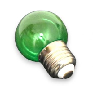 Bec  LED G45 verde transparent E27 10 buc