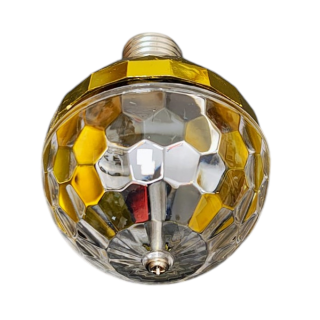 Bec LED RGB rotativ compatibil cu fasung E27,6 leduri colorate diferit , iluminare ambientala, rotatie automata