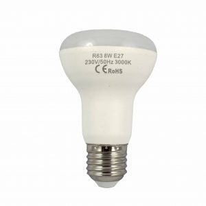 Bec R63 E27 Led 8W Cald