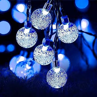 Instalatie Craciun, Tip glob cu bule , 20 Led-uri, 5 metri, Multicolor, Energie solara, Senzor de lumina