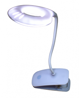 Lampa de birou,veioza flexibila cu clema si incarcare USB SST-811 alba