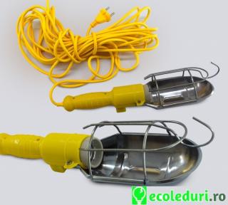 Lampa garaj,Dulie E27,portabila cu cablu 5 m ,220V