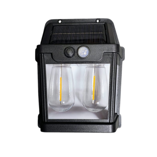 Lampa solara de perete cu senzor de lumina si miscare,YT-666 2W Design tip felinar cu 2 becuri