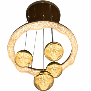 Lustra led ajustabila circulara cu 4 globuri 64W 3000K 4000K 6500K A112
