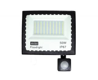 Mini Proiector Led 50 W cu senzor de lumina si miscare , exterior IP67 , slim , 6500k