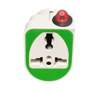 Stecher Adaptor America cu intrerupator cu led rosu ,contacte cupru