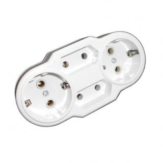 Triplu Mixt,miez de ceramica  Alb, 2CP CU 2 FCP