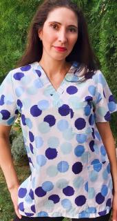 Bluza Bumbac Buline Sidefate Bleu