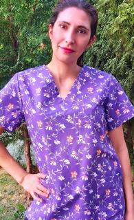 Bluza Bumbac Liana Fond Mov