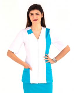 Halat cu fermoar duo-turquoise