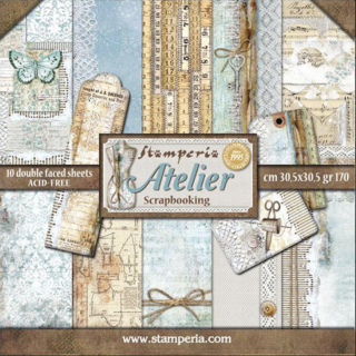 Bloc hartie scrapbooking 10 coli - Atelier