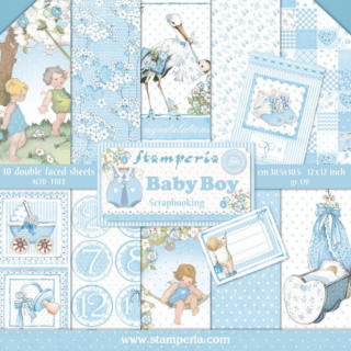 Bloc hartie scrapbooking 10 coli - Baby Boy