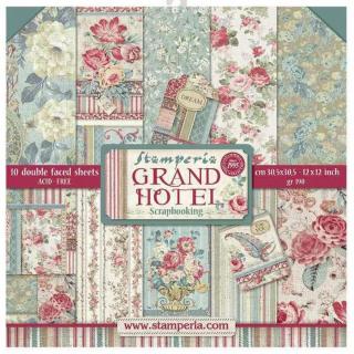 Bloc hartie scrapbooking 10 coli -  Grand Hotel