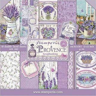 Bloc hartie scrapbooking 10 coli - Provence