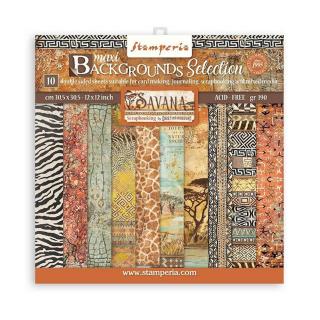 Bloc hartie scrapbooking 10 coli - Savana