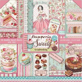 Bloc hartie scrapbooking 10 coli - Sweety