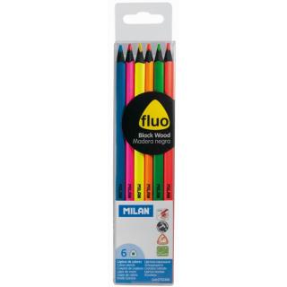 Creioane color Fluo 6 culori