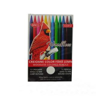 Creioane colorate fara lemn 12 culori