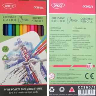 Creion color 12 culori Color Me DACO - Clasic
