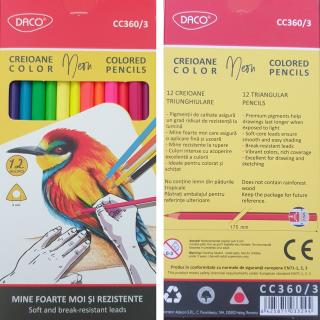 Creion color 12 culori Color Me DACO - Neon