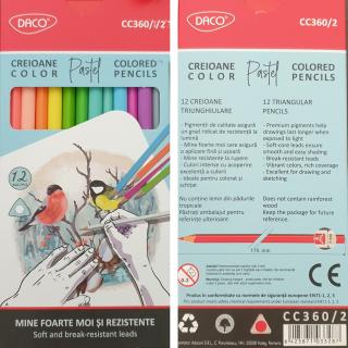 Creion color 12 culori Color Me DACO - Pastel