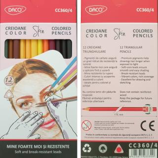 Creion color 12 culori Color Me DACO - Skin