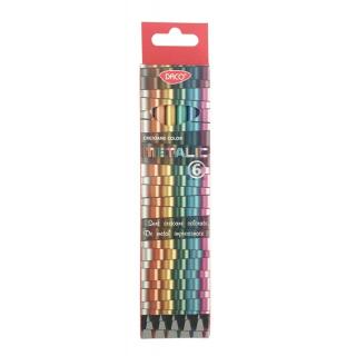Creion color metalizat 6 culori