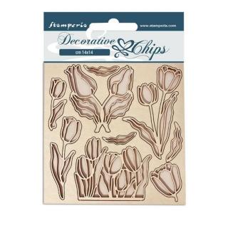 Decorative Chips - Garden Tulips