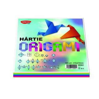 Hartie origami 21 x 21 cm  100 coli