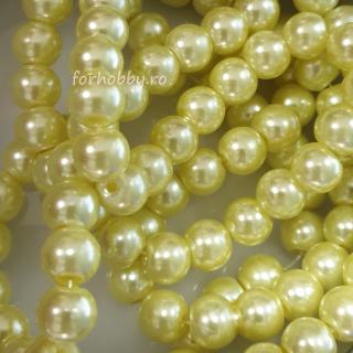 Margele sticla imitatie perla 4 mm - En-gros