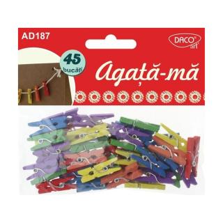 Prinsori lemn 25 x 3 mm colorate - Agata-ma