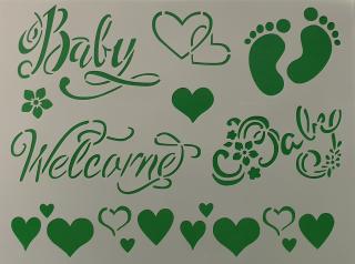 Sablon plastic flexibil - Welcome Baby