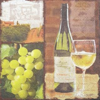 servetel pentru decoupage - Vin