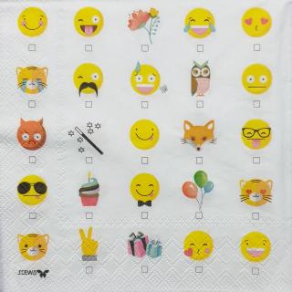 Servetel pentru tehnica decoupage - Emoticon