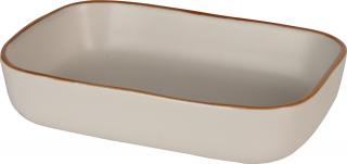 Bol servire Excellent Houseware, ceramica, 22x15x4 cm, 0.9 l, alb