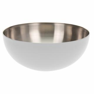 Bol servire mixare Excellent Houseware, otel inoxidabil, 24x10 cm, 2.5 l, alb