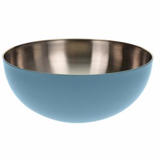 Bol servire mixare Excellent Houseware, otel inoxidabil, 24x10 cm, 2.5 l, albastru