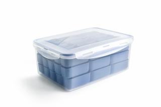 Caserola depozitare crochete Ibili-Kitchen Aids, plastic, 27x19x10.5 cm, albastru