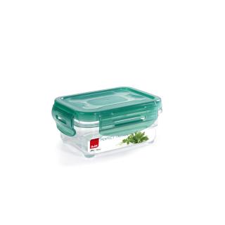 Caserola ermetica pentru alimente Ibili-Tritan, plastic, dreptunghi, transparent verde