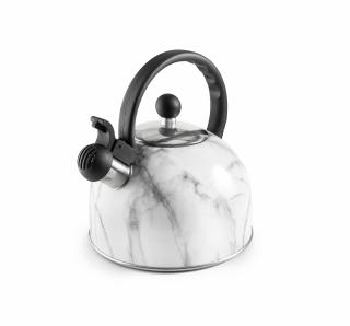 Ceainic cu fluier Ibili-Clasica, otel inoxidabil, 19x21.5 cm, 2.5 l, marmura