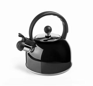 Ceainic cu fluier Ibili-Clasica, otel inoxidabil, 19x21.5 cm, 2.5 l, negru