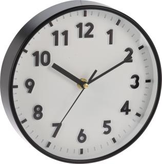 Ceas decorativ Excellent Houseware, polipropilena, 20 cm, negru
