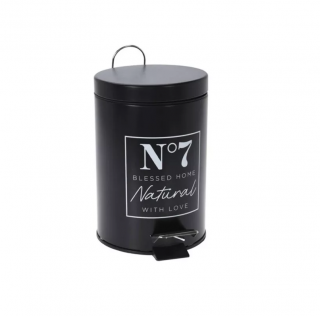 Cos de gunoi Excellent Houseware, metal, 17x24.5 cm, 3 l, negru