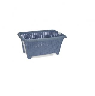 Cos rufe cu picioare Excellent Houseware, polipropilena, 60x40x60 cm, albastru