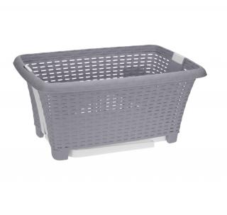 Cos rufe cu picioare Excellent Houseware, polipropilena, 60x40x60 cm, gri