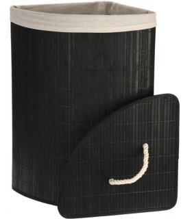 Cos rufe Excellent Houseware, bambus, 35x35x60 cm, negru