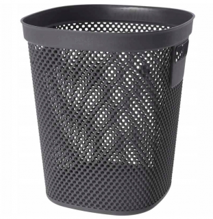 Cos rufe Excellent Houseware, polipropilena, 26x26x30 cm, 12.5 l, negru